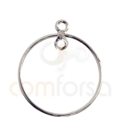 Anilla hilo circular con doble anilla 25mm plata 925ml