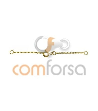 18kt Yellow gold safety chain with bolt ring 60 mm