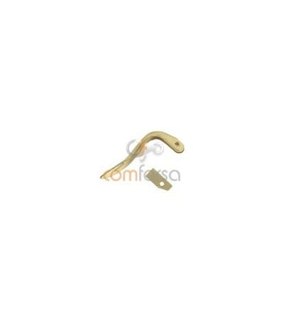 18kt Yellow gold hoop lock with base 7 x 14 mm