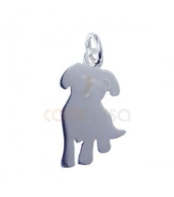 Sterling silver 925 dog pendant 11 x 19 mm