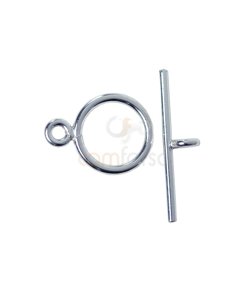 Cierre aro 8mm barra 15 mm plata 925