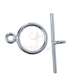 Cierre aro 8mm barra 15 mm plata 925