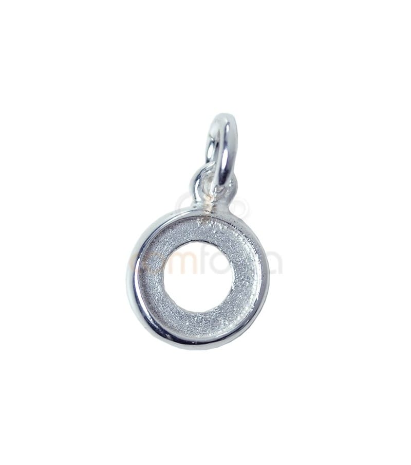 Colgante 9 mm con anilla plata 925