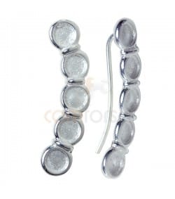 Sterling silver 925 ear crawler 6 x 27 mm