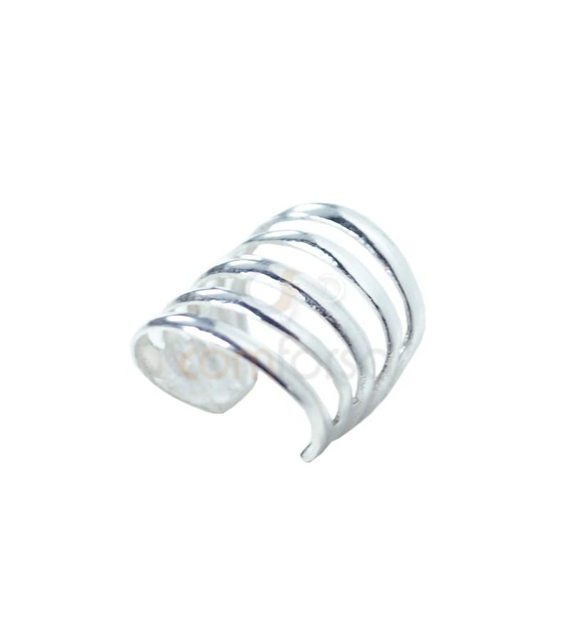 Earcuff calado 10.5 x 15mm plata 925