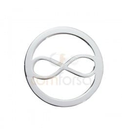 Sterling silver 925 infinity connector 13 mm
