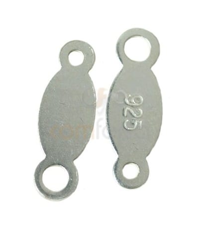Sterling silver 925 Hallmark tag 12 x 4 mm