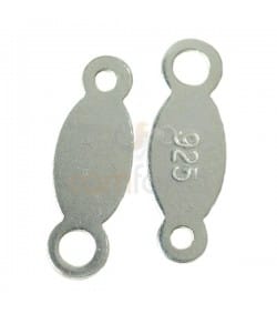 Sterling silver 925 Hallmark tag 12 x 4 mm