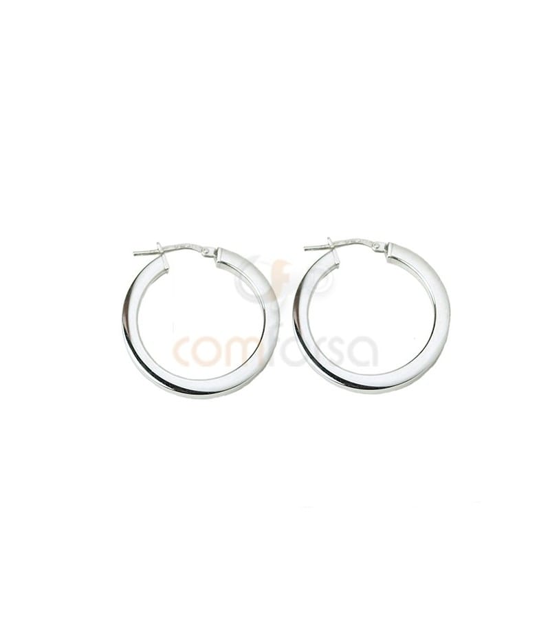 Sterling silver 925 hoop earrings 26 mm