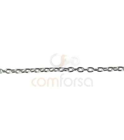 Sterling silver 925 forçat chain 1.5 x 1mm