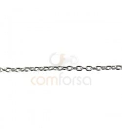 Sterling silver 925 forçat chain 1.5 x 1mm