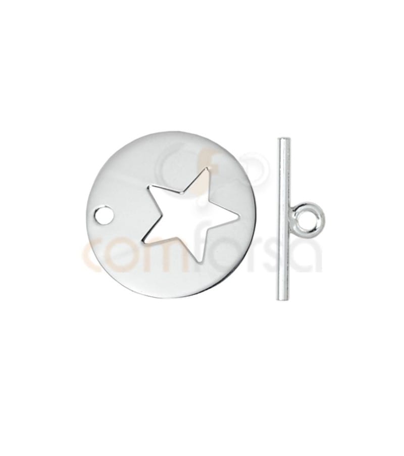 Sterling silver 925 star bar clasp 20mm