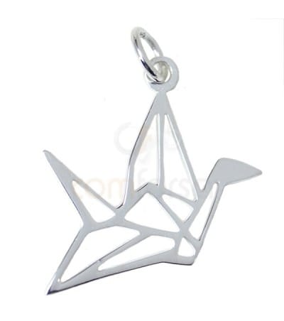 Crane pendant 19 x 17 mm  Sterling silver 925