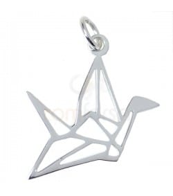 Crane pendant 19 x 17 mm  Sterling silver 925