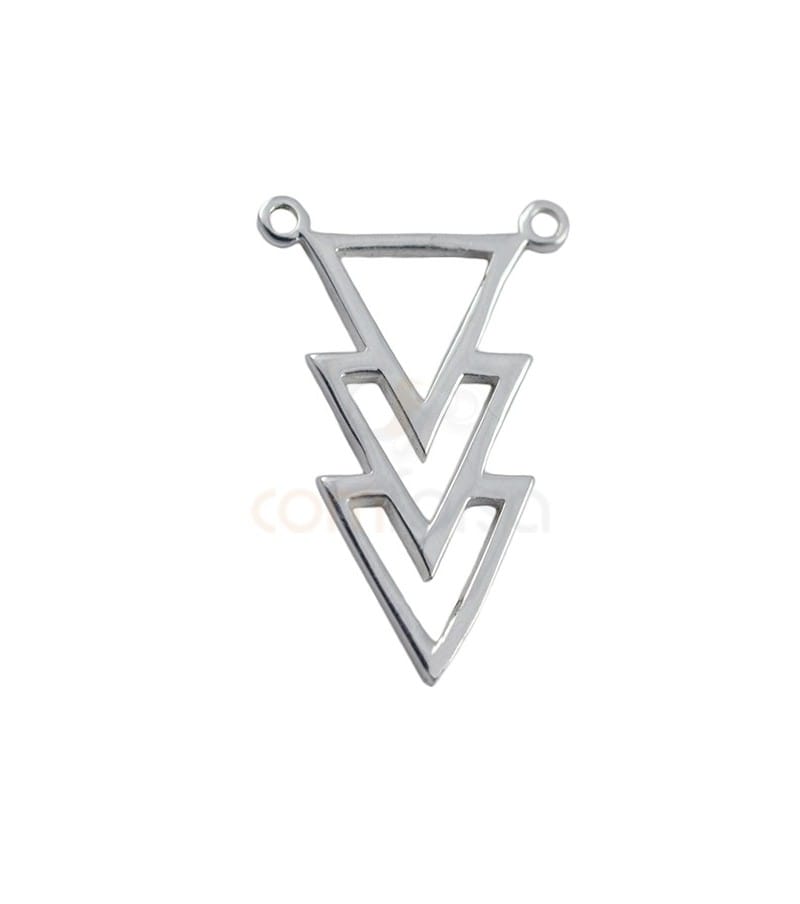 Pendant link 3 triangles 11 x 16  mm