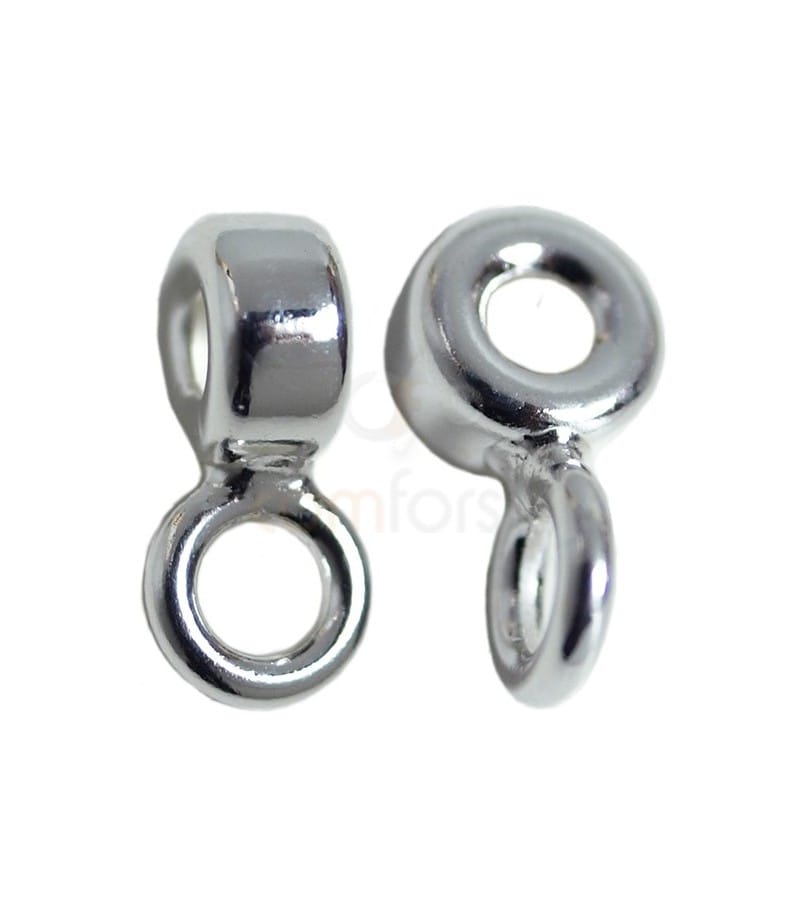 Sterling Silver 925 Donut 5 mm with jump ring  (1.8)