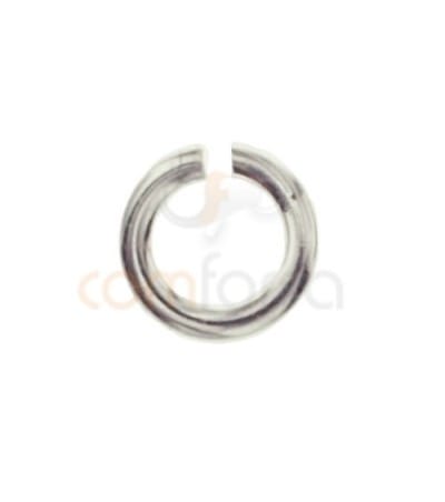 Ring 3 mm ext (0.8) Rhodium plated silver