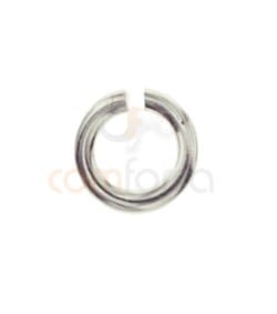 Anilla 3 mm ext (0.8) plata rodiada