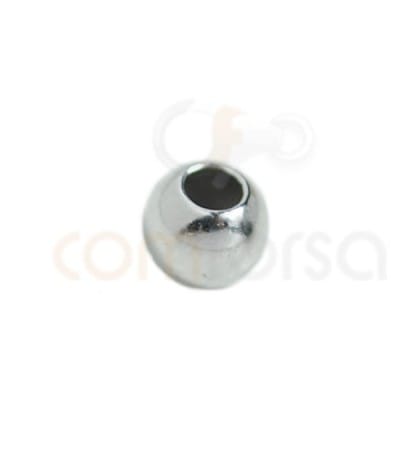 Ball 4 mm (1.8) Rhodium plated silver