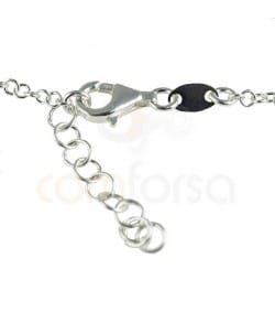 Esclava estrella 13 cm con alargador 3 cm plata