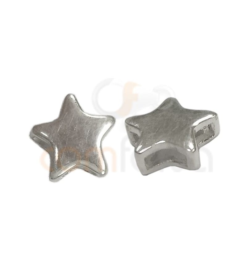 Entrepieza pasada estrella 7 x 7mm plata 925ml