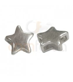 Entrepieza pasada estrella 7 x 7mm plata 925ml