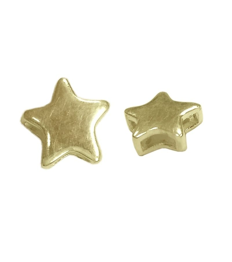 Gold plated Sterling silver star link  7 mm (1.2 mm)