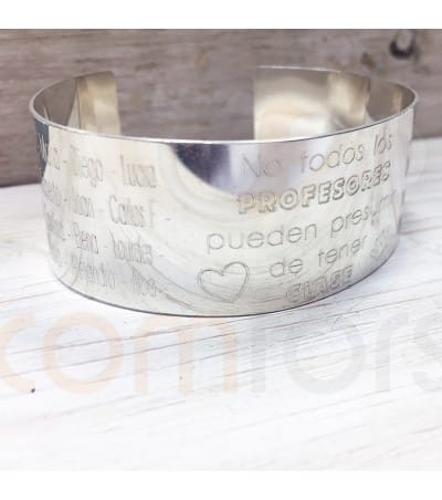 Sterling silver personalized bracelet for teachers