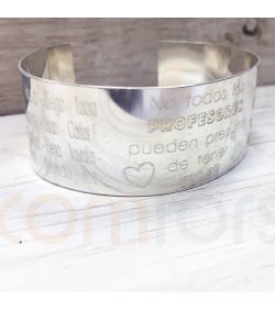 Brazalete personalizado en plata para profesores