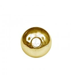 bolita 5 mm (1.5) plata baño de oro