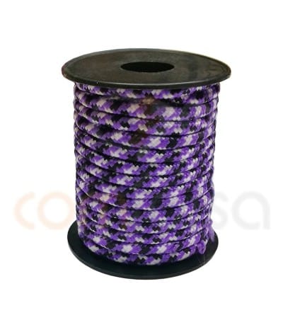 Paracord 5 mm trhee-color blue-yellow purple