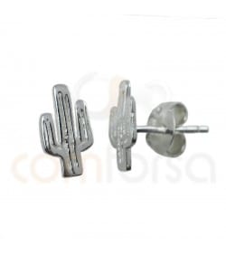 Sterling silver 925 cactus earrings 5 x 9