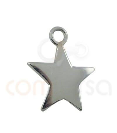 Sterling silver 925 star pendant  10.5 mm
