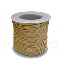 Flat braided cord  4mm Gold