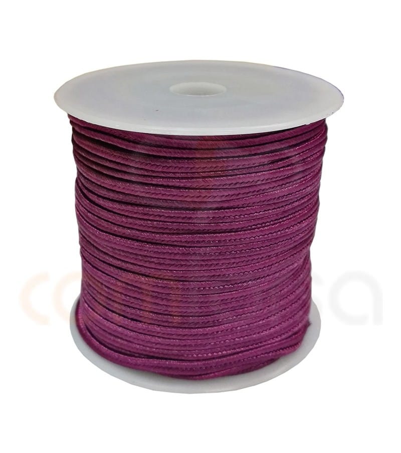 Cordón trenzado plano 4mm Morado