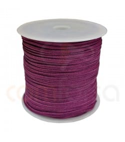 Flat braided cord  4mm Violet