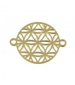 Gold plated Sterling silver 925 ml Seed of life Mndala 15 mm
