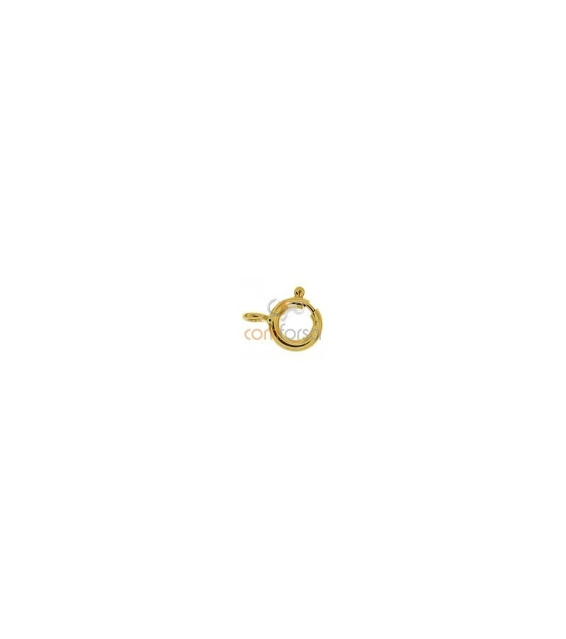 18kt Yellow gold reinforced bolt ring 8 mm