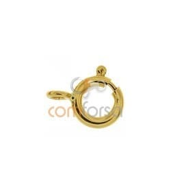 18kt Yellow gold reinforced bolt ring 8 mm