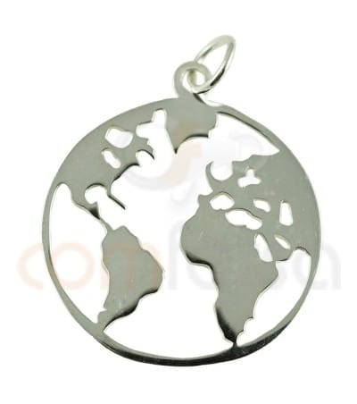 Sterling silver 925ml world pendant