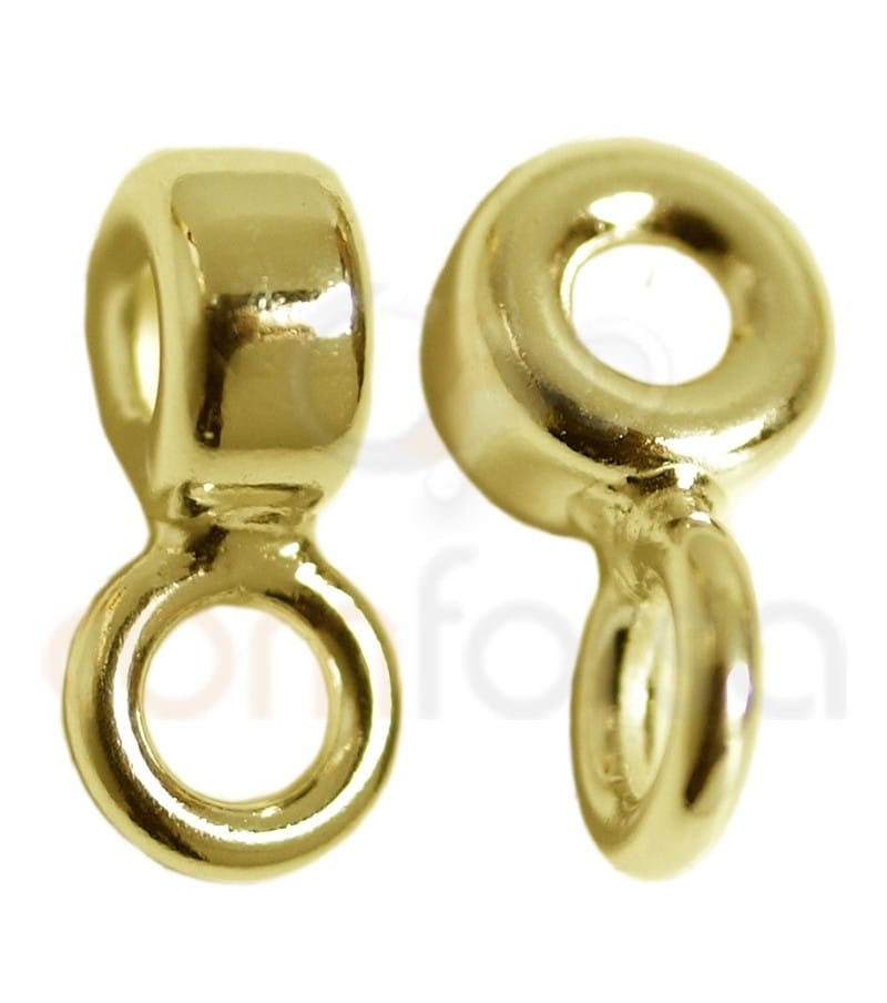 Gold plated Sterling silver 925ml donuth with jump ring 6 mm (2.1)