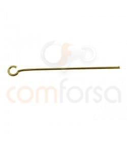 Sterling silver 925 gold-plated eye pin 30 mm