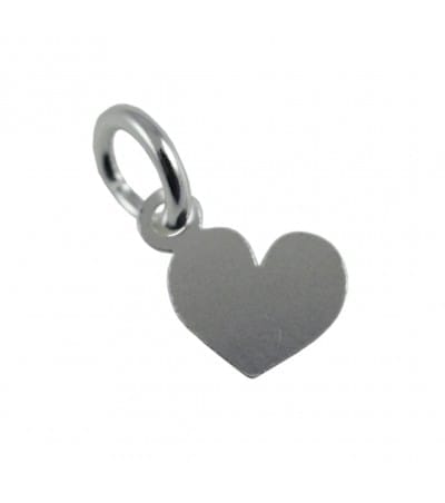 Sterling siler 925ml Heart pendant 6 x 5 mm