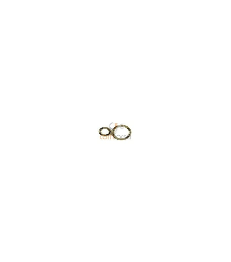 18kt Yellow gold chain ending with 2 jump rings 7 x 5 mm