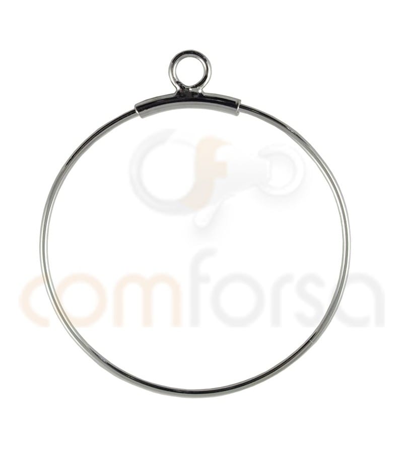 Aro abierto 20 mm plata 925