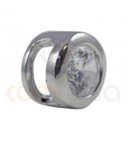 Conector circonia 5 mm plata 925