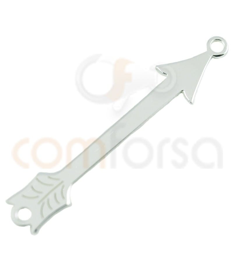 Conector flecha 26 x 5 mm plata Conector flecha 26 x 5 mm plata