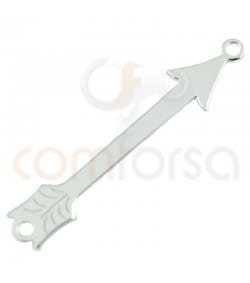 Conector flecha 26 x 5 mm plata