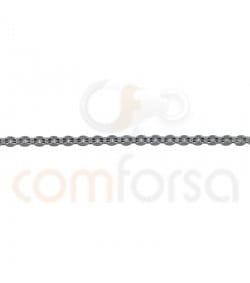 Sterling silver hammered chain 1.9 x 1.65