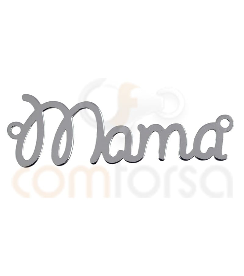 "Conector palabra ""Mama"" 37 x 10 mm plata 925"